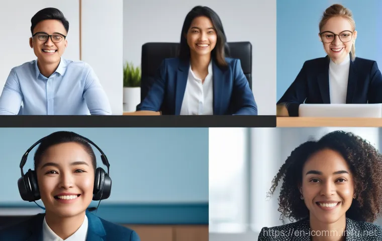 국제커뮤니케이션 실습 중심 교육 - **Prompt:** A diverse group of 5-6 professionals from various cultural backgrounds (e.g., East Asian...