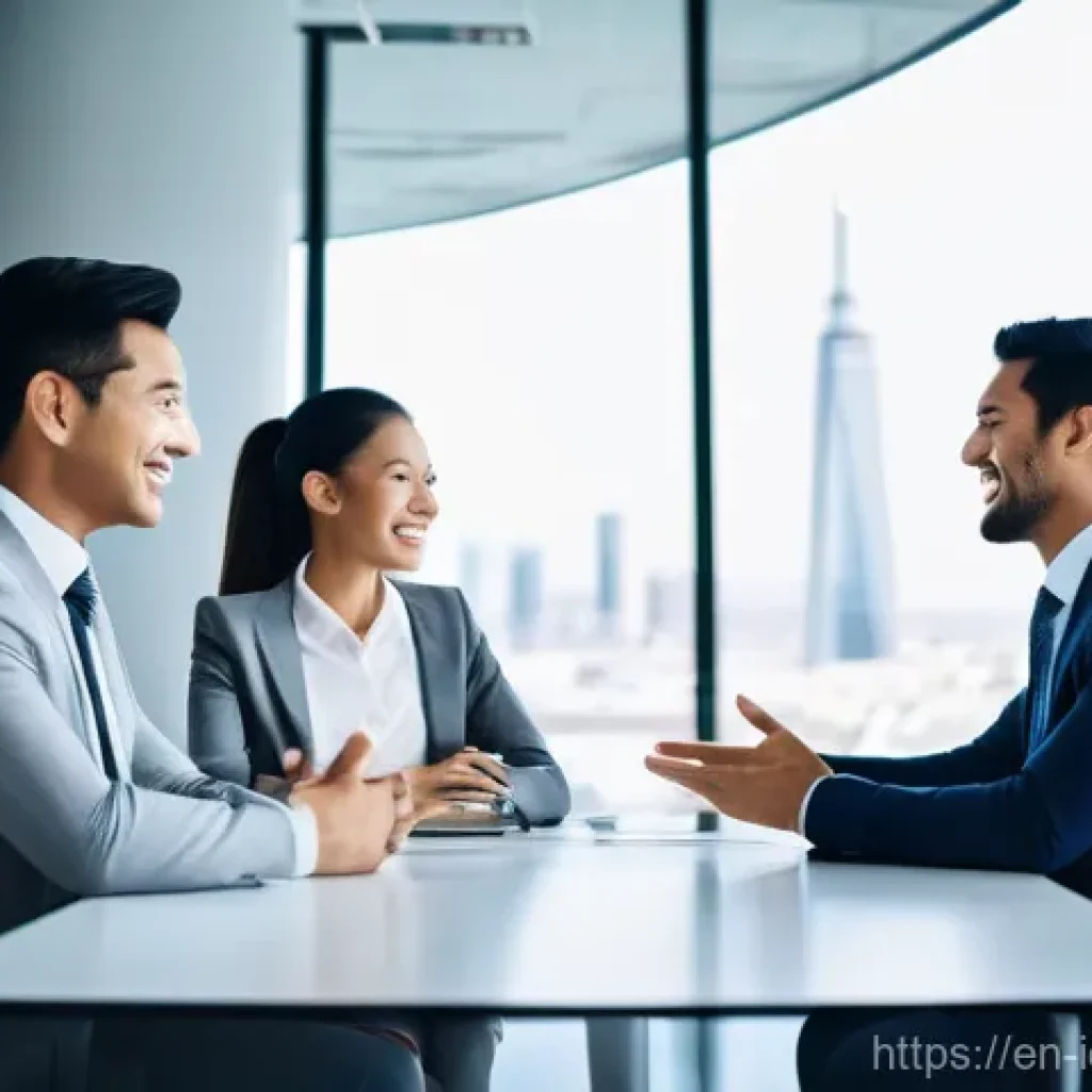 국제커뮤니케이션과 기업의 글로벌 전략 - **Prompt: Cultural Connection in Global Business**
"A group of five diverse business professiona...