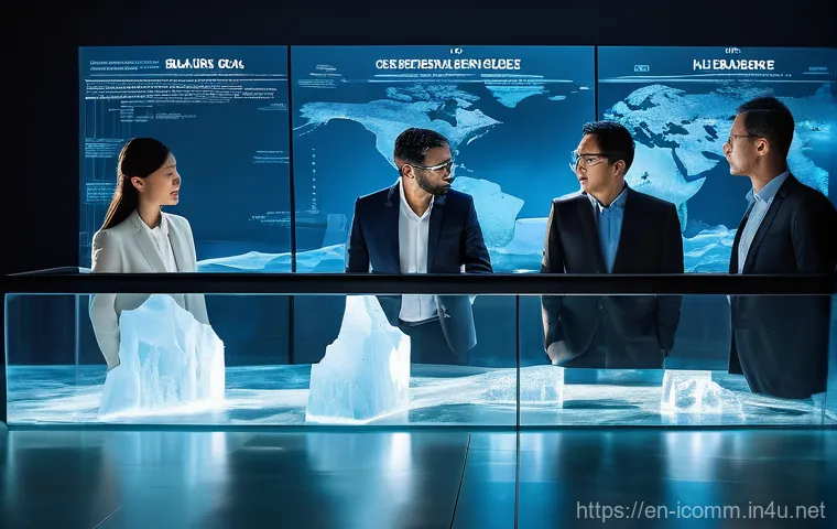 국제커뮤니케이션 이론과 실무 - **A Global Team Navigating the Cultural Iceberg:** A diverse group of six professionals from various...