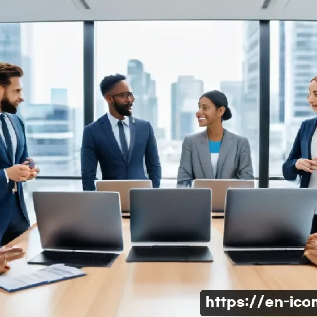 국제커뮤니케이션 전문가로서의 가치 - A professional multicultural business team engaged in a virtual meeting across multiple time zones, ...